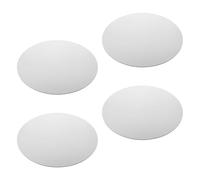 DOITOOL Toiles Rondes Blanches Plateforme Unique en Coton Lot de 4 pour Expression Artistique pour Peinture à L'huile pour Apprentissage et Atelier