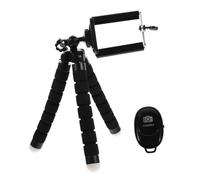 DOITOOL Trépied Appareil Photo Compact Télécommande sans Fil Support Selfie Polyvalent pour Smartphone Acier Inoxydable Noir Diffusion Live et Appels Vidéo