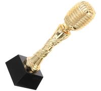 DOITOOL Trophée Micro en Résine Or pour Compétition de Chant, Prix du Gagnant Design Unique et Stabilité Solide, Décoration pour Événements Musicaux