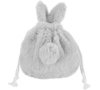 DOITOOL Trousse de Maquillage Saint-Valentin Douce et Légère en Peluche Lapin Petite Pochette à Cordon Facile à Ouvrir et Fermer Lors de Festivals pour Femmes et Filles
