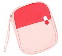 DOITOOL Trousse de Secours Voyage Compacte en Tissu Oxford Rose, Organiseur Pratique à Fermeture Éclair, pour Activités Extérieures et Premiers Soins en Voiture