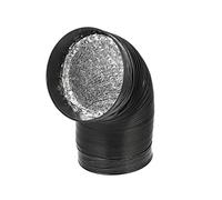 DOITOOL Tuyau de Ventilation Flexible Adapté à L'évacuation D'air en Feuille D'aluminium Conduit PVC Noir Design Épais et Pliable pour Hotte Cuisine