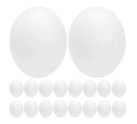 DOITOOL Œufs Factices pour Calopsittes et Inséparables, Œufs D'entraînement la Couvaison, Plastique Solide, Taille N°3, Usage en Élevage et Décoratif, Adaptés aux Oiseaux Nicheurs