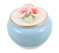 DOITOOL Urne pour Animaux Céramique Petite avec Ailes Gardiennes Imprimées Boîte Souvenir Étanche pour Cendres de Chien et Chat Urne Commémorative Élégante pour Petits Animaux