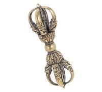 DOITOOL Vajra Dorge tibétain en Laiton | Statuette de Table Vintage, amulette Artisanale | Amulette Phurba décorative du Bouddhisme tibétain pour la Maison, Le Bureau ou l'autel de