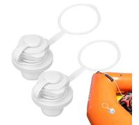 DOITOOL Valve d'air Spirale Blanche pour Bateaux Gonflables et Radeaux 2pcs en Plastique Solide Bouchon Étanche pour Accessoires Kayak