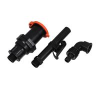 DOITOOL Vanne d'eau en Plastique 3/4 Dn20 à Raccord Rapide Clé Antivol pour Système D'arrosage De Jardin, Kit 4 Pièces Usage Extérieur Sécurisé Et Pratique