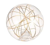 DOITOOL Verre Abat-jour avec Fil Aluminium Entrelacé Globe Transparent pour Suspension Remplacement Abat-jour Ømm pour Plafonniers et Appliques Murales