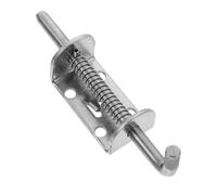 DOITOOL Verrou à Ressort en Acier Inoxydable, Pêne Coulissant Robuste pour Portail et Porte, Résistant la Corrosion, 1pc, Argenté