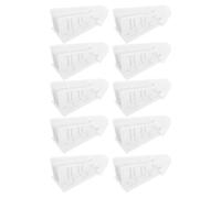 DOITOOL Verrou de Sécurité Loquet Adhésif sans Perçage 10 Pièces Garçon et Filles Abs Blanc pour Porte Coulissante de Placard pour Armoires et Portes en Verre, Bébé et Tout-petit
