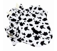 DOITOOL Vêtements pour Animaux de Compagnie à Motifs de Vache en Peluche et Coton, Costume Léger et Multi-Usage pour Chien, pour Occasions Spéciales et Séances Photo