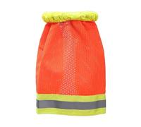 DOITOOL Visière de protection solaire orange avec protection du cou, couverture en résille réfléchissante pour événements en plein air, accessoire pliable pour éviter les coups de soleil