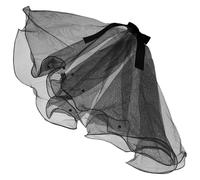 DOITOOL Voile de Mariée Noir pour Chien Petit Modèle Nœud, Coiffe à Épingle pour Animaux de Compagnie, Accessoire Mariage et Déguisement Élégant pour Fêtes et Séances Photo