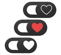 DOITOOL Webcam en Ordinateur et Cache Portable Motif Tablette pour Adhésif Cœur, Fort Abs, Lot de 3 Pièces pour Protéger en Toute Sécurité Votre Vie Numérique