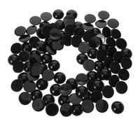 DOITOOL Yeux de Poupée Demi-Ronds Noirs 16 Mm, Perles Cabochon à Dos Plat, Lot de 200 Pièces, Loisirs Créatifs pour Amigurumi et Peluches, Accessoires Bricolage pour Passionnés de Couture