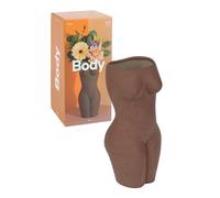 DOIY - Vase décoratif Moderne - Design en Forme de Corps de Femme - en céramique - Vase à Fleurs - Vase décoratif - Brun - 10,5x10,1x23 cm - Couleur : Brun - 10,5x10,1x23 cm
