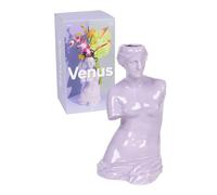 DOIY - Vase décoratif Moderne - Design en Forme de déesse Grecque Vénus - Fabriqué en céramique - Vase pour Fleurs - Vase décoratif - Couleur Violet - 16x16x31 cm