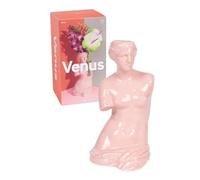 DOIY - Vase décoratif Moderne - Design en Forme de déesse Grecque Vénus - Fabriqué en céramique - Vase pour Fleurs - Vase décoratif - Couleur Rose - 16x16x31 cm