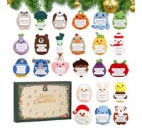 Doiyislem Calendrier De L Avent,Decorations De Faveur De Fete En Acrylique 2D,24 Jours Au Crochet Faits Main Emotionnels Avec Carte Positive - Pour les Âges