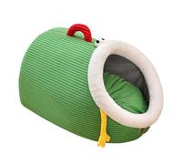 Doiyislem Cat Cave | Fermé pour Chat,Design Mignon avec Ouverture Maison Douce et Chaume avec Coussin Amovible Lavable | pour Petit Animal Chiot Chaton en Hiver Dodo Intérieur