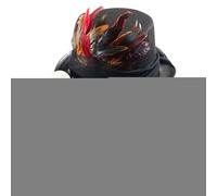 Doiyislem Chapeau Steampunk gothique, chapeau haut de forme Steampunk, Chapeaux hauts gothiques, Avec des crânes, des plumes, un casque d'Halloween en maille noire pour hommes et femmes, un