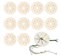 Doiyislem Disque de Tressage de Bracelets - Plateau en Bois pour Tissage - 10 Pièces en Bois Outil Artisanal pour Projets de Colliers Lacets Débutants