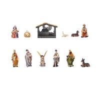 Doiyislem Ensemble De Crèche De Noël | Décor Religieux Sainte Crèche pour Bureau | Mini Ensemble de Nativité Figurines de Noël - Décorations Maison Intérieur Bureau Église École Extérieur