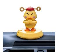 Doiyislem Figurines Dansantes Solaires,Canard Jaune Decoratif d'Interieur Hochant La Tete | Décorations Automobiles Solaires avec de Stationnement - Idéal pour Famille Hommes