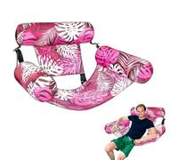 Doiyislem Flotteur de Bain de Soleil - Chaise-Lounge Gonflable,Tapis Flottant Hamac Motif Végétal pour Vacances en Plein Air Camping Plage Pique-Nique Rivière Jardin Anniversaire Famille