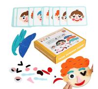 Doiyislem Jouet Puzzle des Expressions Faciales,Jeu Éducatif Amusant avec des Cartes Flash Émotionnelles | Jouet Puzzle d'apprentissage,pour La Maison, Noël, Tout-Petit, Rassemblements