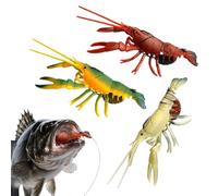 Doiyislem Leurres Écrevisse pour Bar | Leurres à Bar Perfectionnés - 3 Pièces Souples Natation Pêche Aventure Extérieur Eau Douce Père