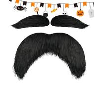 Doiyislem Moustache pour Déguisement | Accessoires Autocollants pour Cosplay et Halloween - Barbe Et Sourcils Pour Jeu De Rôle Adulte | Pour Cosplayeurs Fête Carnaval Festival Noël Théâtre Pièces
