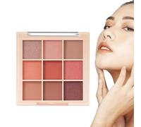 Doiyislem Palette d's à paupières - Poudre d'à paupières mate 9 couleurs,Paillettes hautement pigmentées, palette de maquillage scintillante de luxe longue durée pour bar de fête à usage quotidien