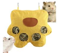 Doiyislem Porte-Foin pour Lapin | Distributeur Suspendu,Pochette Mangeoire 4 Trous pour Chinchillas Hamsters Rongeurs Intérieur Extérieur