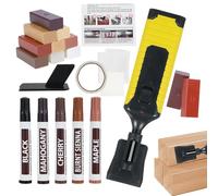 Doiyislem Réparation Rayures Parquet,Kit 11 Couleurs Rénovation Meubles Bois - Marqueur et Peinture Imperméable pour Meubles, Portes et Planchers