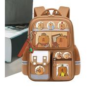 Doiyislem Sac À Dos Capybara - Cartable Mignon à L'effigie du Rongeur,Sac de Voyage Décontracté à Motif Animé pour Camping Sortie Extérieur Garçons Filles Écoliers Cadeau