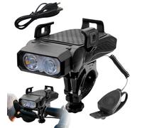 Doiyislem Support Vélo pour Téléphone - Lumière Vélo LED Étanche avec Support Smartphone,Phare LED Haute Luminosité pour Bicyclette en Extérieur Voyage et Camping
