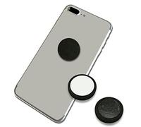 DOJA Barcelona | 2 Plaque Shungite Adhesif pour Téléphone Portable | Pierre Naturelle Shungite Autocollante Circulaire | Ø≈2cm | Poids≈4g | pour Protection Anti Onde Telephone Mobile