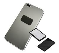 DOJA Barcelona | 2 Plaque Shungite Adhesif pour Téléphone Portable | Pierre Naturelle Shungite Autocollante Rectangulaire | ≈15x25mm | Poids≈4-5g | Protection Anti Onde Telephone Mobile