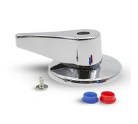 DOJA Barcelona | Arrêt Robinet Encastré | Pack 1 | Robinet d'Arret Encastrable | Ø69x54mm | Zamak Chromé Poli | Robinet Levier avec Rosace | pour Robinet Cuisine, Evier Cuisine, Robinet Salle Bain