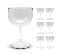DOJA Barcelona | Ballon Gin Tonic Transparent | 560 ml | Pack 6 | 180x109,4x2mm | En Polycarbonate Dur | Verre Plastique Réutilisable | Pour Cocktails