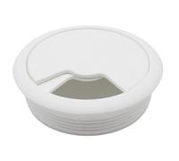 DOJA Barcelona | Blanc | 8 Organiseur de câbles ronds | Diamètre 60 mm | Couvercle de câble pour organisateur de bureau, table de bureau blanc, fiches Ladron, ordinateur de table