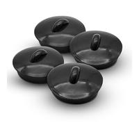 DOJA Barcelona | Bouchon Evier Cuisine | Lot 4 | Bouchon Lavabo Universel | Diametre 46mm | Caoutchouc | Accessoire Évier | pour Bouchon Baignoire Universel, Bouchon Lavabo Salle De Bain...