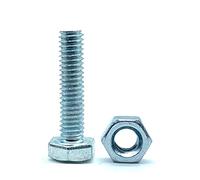 DOJA Barcelona | Boulon et Ecrou M12 | 10 Vis Tête Hexagonale avec 10 Ecrou Hexagonal | M12 x 60mm | en Acier Galvanisé | Boulons et Écrous pour Visserie Service, Vis à Métaux Tête Hexagonale...