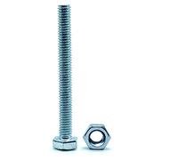 DOJA Barcelona | Boulon et Ecrou M18 | 5 Vis Tête Hexagonale avec 5 Ecrou Hexagonal | M18 x 120mm | en Acier Galvanisé | Boulons et Écrous pour Visserie Service, Vis à Métaux Tête Hexagonale...