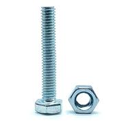DOJA Barcelona | Boulon et Ecrou M8 | 25 Vis Tête Hexagonale avec 25 Ecrou Hexagonal | M8 x 80mm | en Acier Galvanisé | Boulons et Écrous pour Visserie Service, Vis à Métaux Tête Hexagonale...