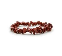 DOJA Barcelona | Bracelet Baroque Jaspe Rouge | Bracelet Pierre Naturelle Lithotherapie | Elastique Chips Bracelets Pierres precieuse | pour Bracelet Homme, Bracelet Femme