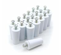 DOJA Barcelona | Butée Volet Roulant | 20 Pieces | Butoir Volet Blanc | L: 40mm | Butee Tampon pour Volet Roulant en PVC | Pieces Pour Volet Roulant, Accessoires Pour Rideaux, Arret De Volet