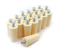 DOJA Barcelona | Butée Volet Roulant | 20 Pieces | Butoir Volet Ivoire | L: 60mm | Butee Tampon pour Volet Roulant en PVC | Pieces Pour Volet Roulant, Accessoires Pour Rideaux, Arret De Volet