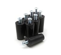 DOJA Barcelona | Butée Volet Roulant | 8 Pieces | Butoir Volet Noir | L: 60mm | Butee Tampon pour Volet Roulant en PVC | Pieces Pour Volet Roulant, Accessoires Pour Rideaux, Arret De Volet
